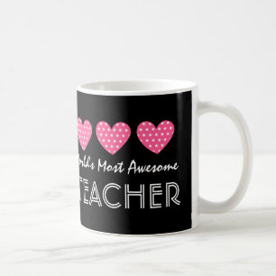 World's Most Awesome TEACHER Hearts V06 Coffee Mug