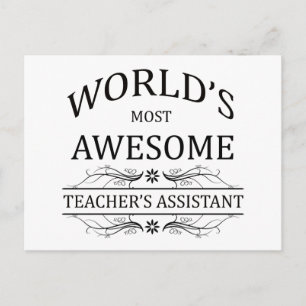 World's Most Awesome Teacher's Assistant Postcard