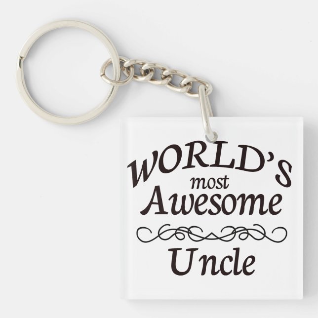 World's Most Awesome Uncle Key Ring (Front)