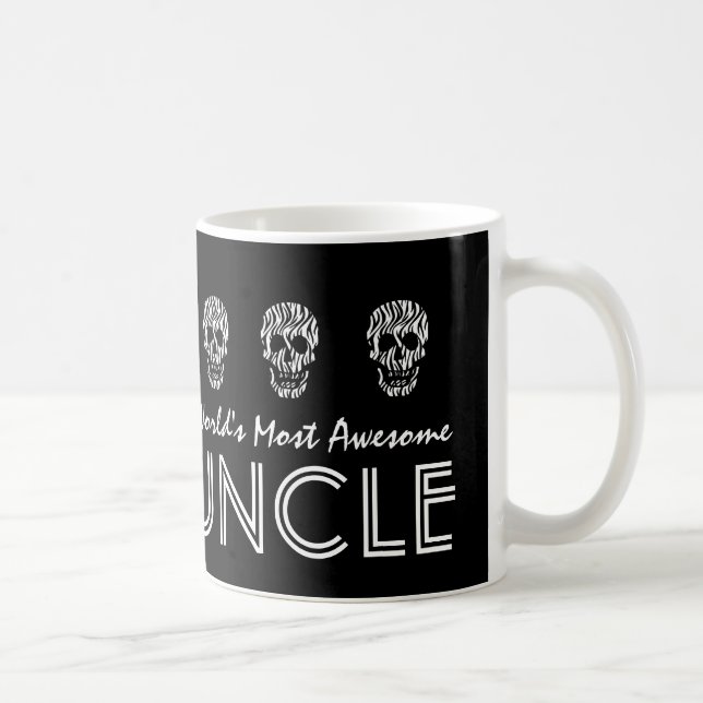 World's Most Awesome UNCLE Zebra Skulls V10 Coffee Mug (Right)