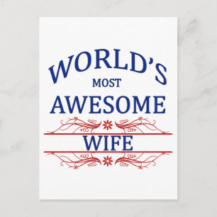 World's Most Awesome Wife Postcard