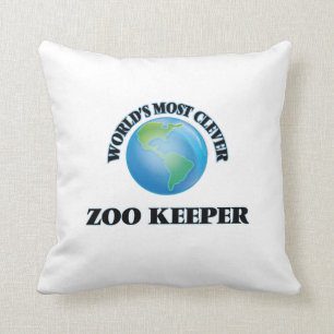 World's Most Clever Zoo Keeper Cushion