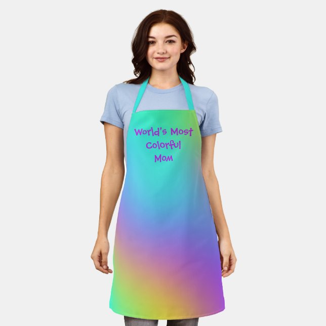 World's Most Colourful Mum Apron (Worn)