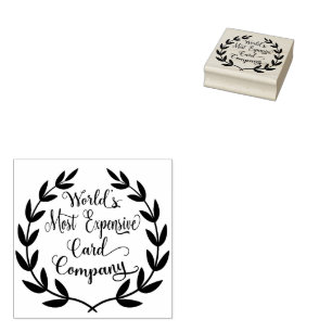 World's Most Expensive Card Company Rubber Stamp