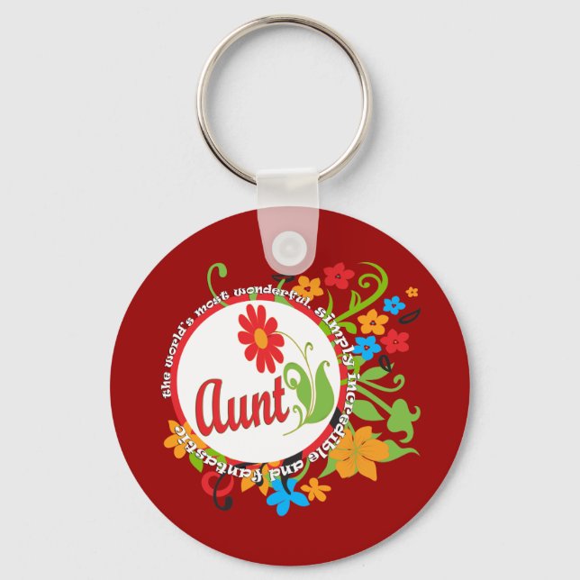 World's Most Wonderful Fantastic Aunt Key Ring (Front)