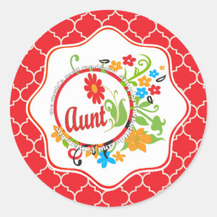 World's Most Wonderful Incredible Fantastic Aunt Classic Round Sticker