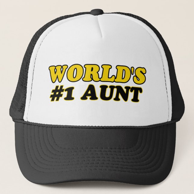 World's number 1 aunt trucker hat (Front)
