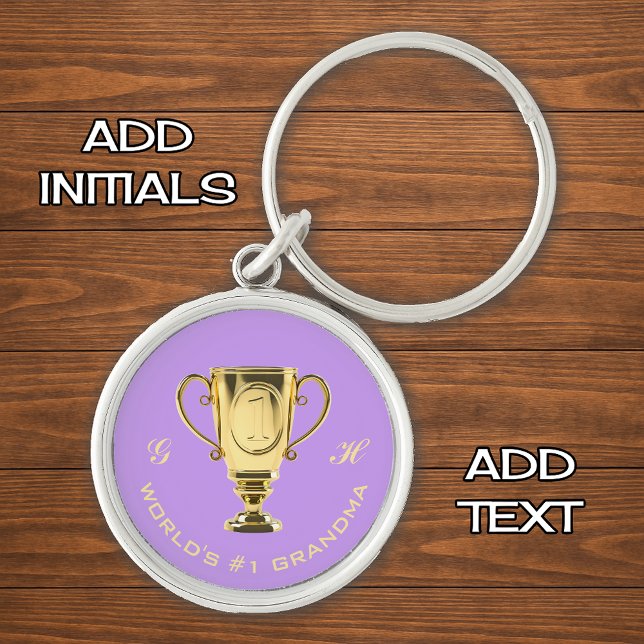 World's number one grandma initials key ring (Creator Uploaded)