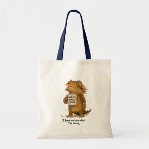 World's Okayest Adult Bearded Dragon Art Tote Bag