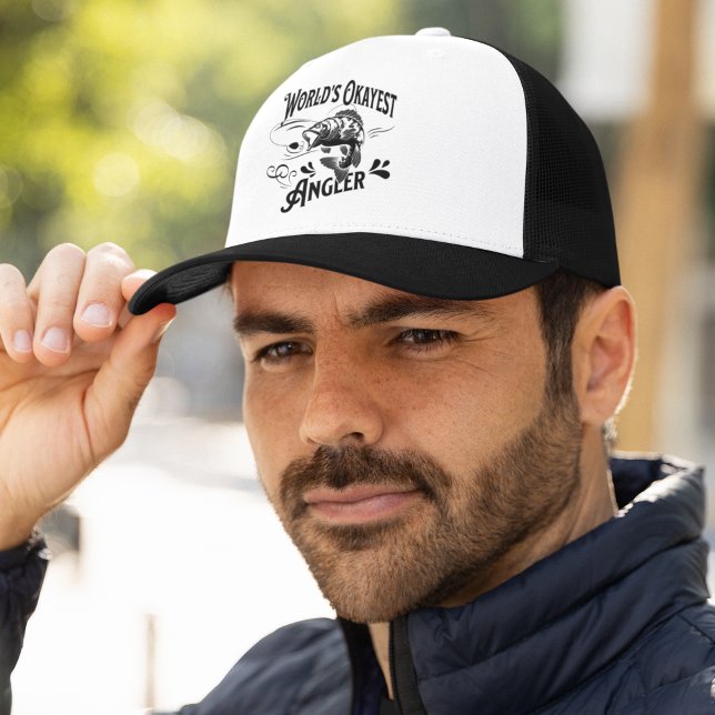 World's Okayest Angler -  Fishing Gift  Trucker Hat (Creator Uploaded)
