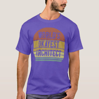 Worlds Okayest Architect 70s vintage T-Shirt