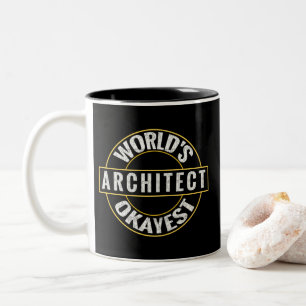 World's Okayest Architect Two-Tone Coffee Mug