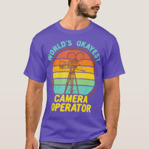 Worlds Okayest Camera Operator Funny Retro T-Shirt