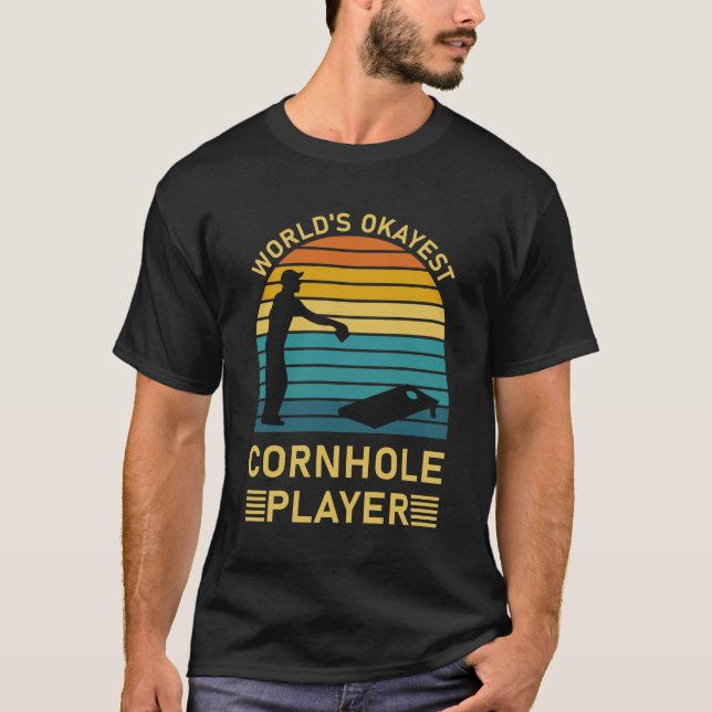 World's okayest cornhole player - Funny Cornhole T-Shirt (Front)
