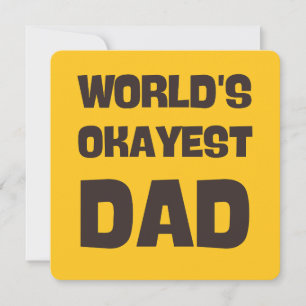 world's okayest dad funny dad card