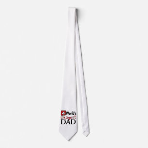 World's okayest dad funny father's day necktie