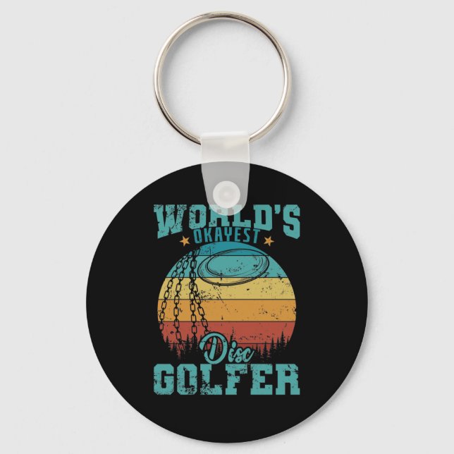 World's Okayest Discgolfer Key Ring (Front)