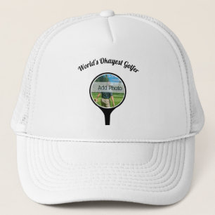 World's Okayest Golfer, Cute Golf players photo Trucker Hat
