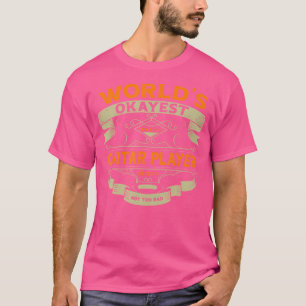 World'S Okayest Guitar Player Funny Vintage Label T-Shirt