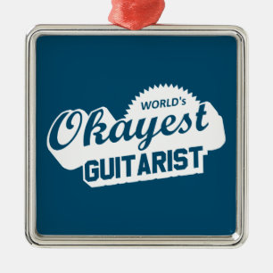 World's Okayest Guitarist Metal Tree Decoration