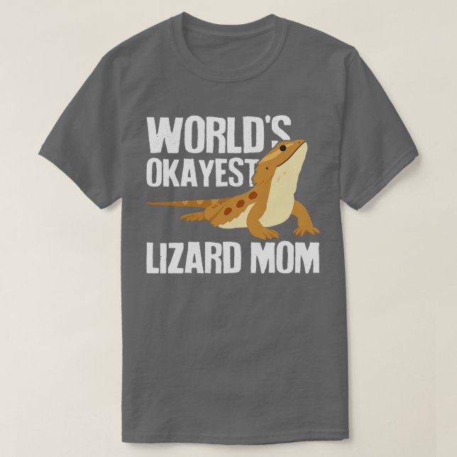Worlds Okayest Lizard Mum T-Shirt (Design Front)