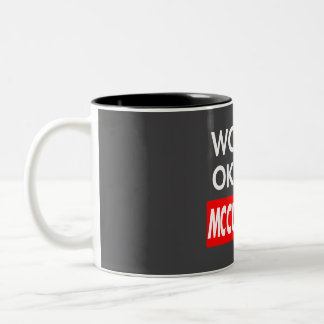 Worlds okayest Mccullough Two-Tone Coffee Mug
