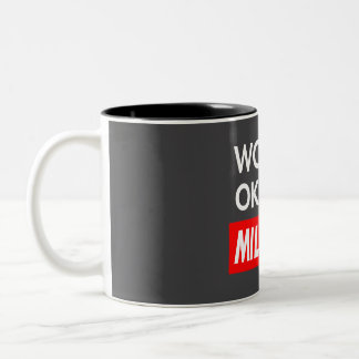 Worlds okayest Milligan Two-Tone Coffee Mug
