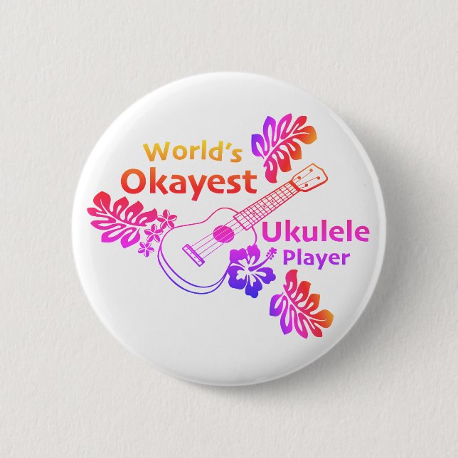 World's Okayest - Rainbow Button (Front)