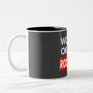 Worlds okayest Rockwell Two-Tone Coffee Mug