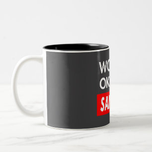 Worlds okayest Santoro Two-Tone Coffee Mug
