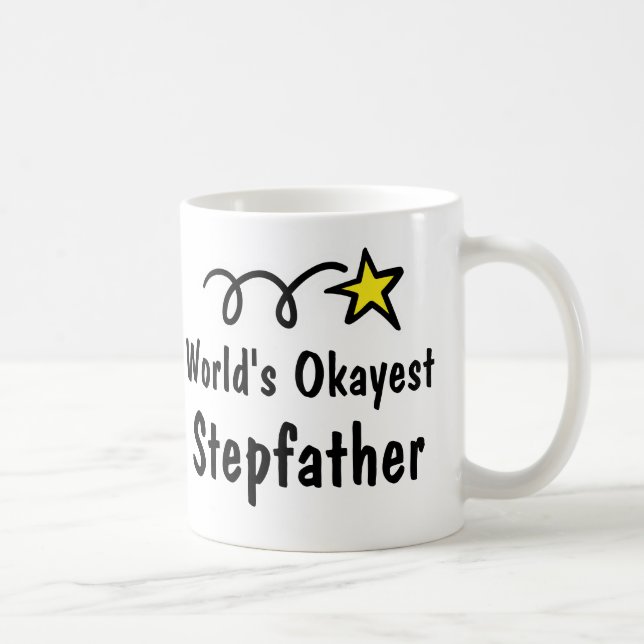 World's Okayest Stepfather Coffee Mug Gift (Right)