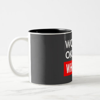 Worlds okayest Whitfield Two-Tone Coffee Mug
