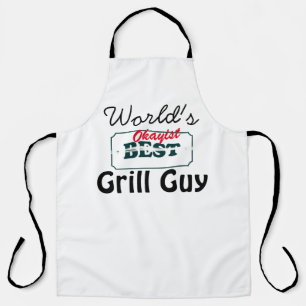 World's 'Okayist' Grill Guy Funny Men's Long Apron