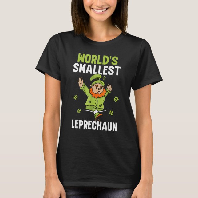 World's Smalles Leprechaun Ireland Irish St Patric T-Shirt (Front)