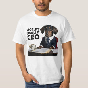World's smallest CEO, cute funny dachshund in suit T-Shirt