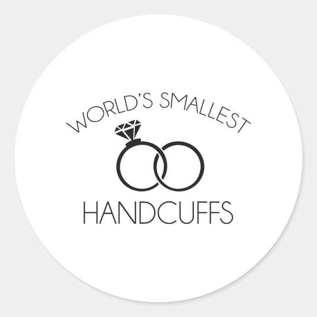 World's Smallest Handcuffs Classic Round Sticker (Front)
