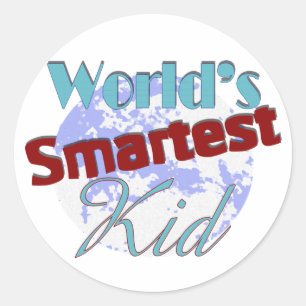 Worlds Smartest Kid Classic Round Sticker