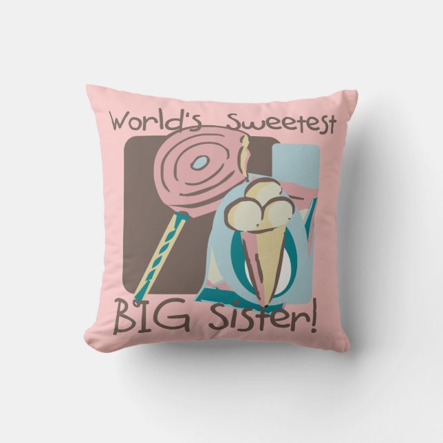 World's Sweetest Big Sister Cushion (Front)