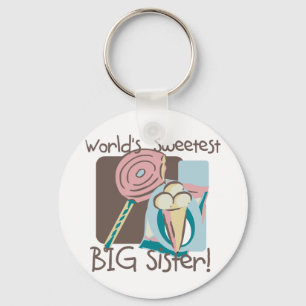 World's Sweetest Big Sister Key Ring