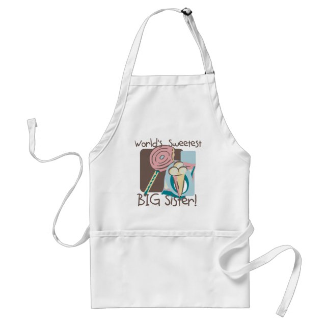World's Sweetest Big Sister Standard Apron (Front)