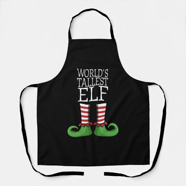Worlds Tallest Elf Christmas Costume Design Apron (Front)