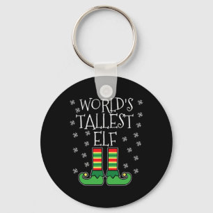 World's Tallest Elf Matching Family Group Christma Key Ring