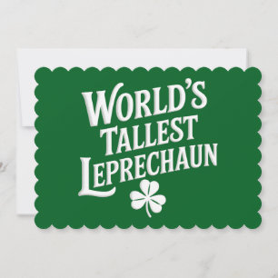 World's Tallest Leprechaun Irish St Patrick's Day Invitation