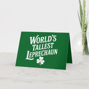 World's Tallest Leprechaun Irish St Patrick's Day Thank You Card