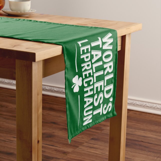 World's Tallest Leprechaun St. Patrick's Day Short Table Runner (In Situ)