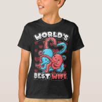 World's Wife Cute Kawaii Octopus Heart Cute Couple