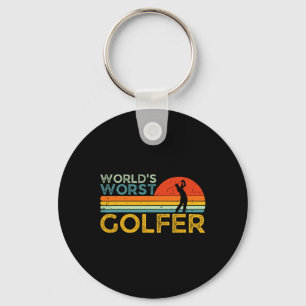 World's Worst Golfer Player Funny Golf Enthusiast Key Ring