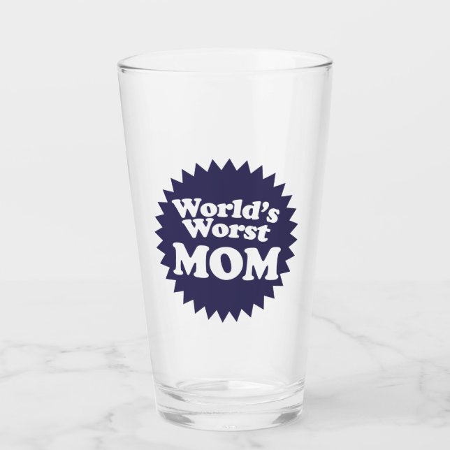 World's Worst Mum Glass (Front)