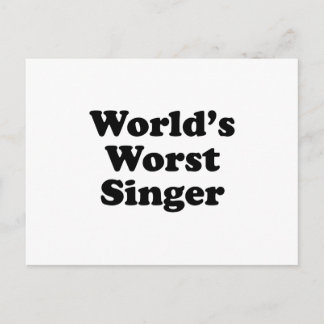 world's worst singer postcard