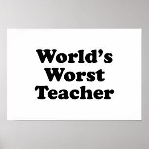 world's worst teacher poster